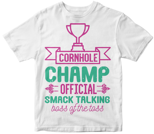 Cornhole champ official smack talking boss of the toss