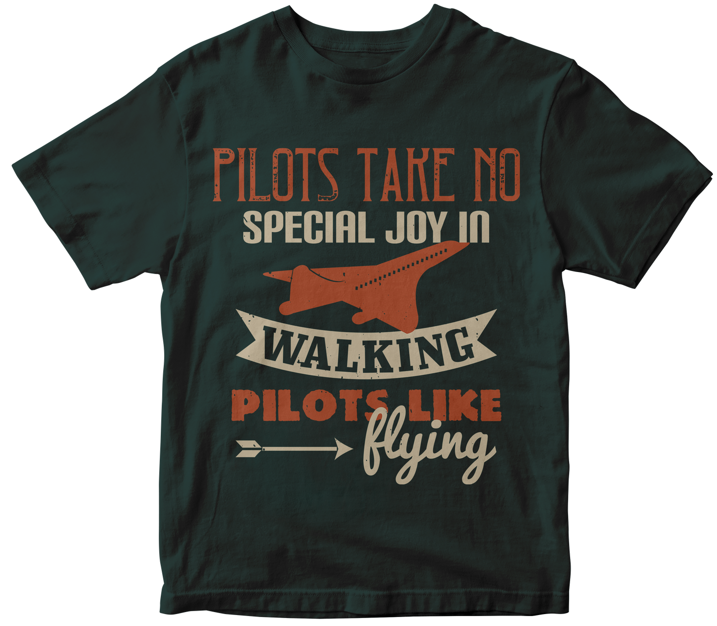 Pilots Take no Special joy in Walking. Pilots Like Flying