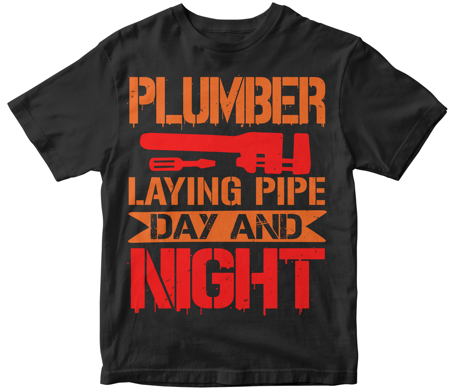 Plumber laying pipe day and night