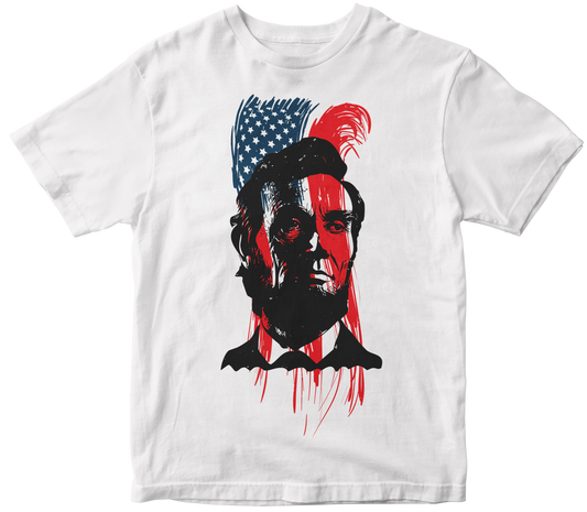 Abraham Lincoln with flag effect