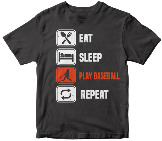 Eat Sleep Play Baseball Repeat